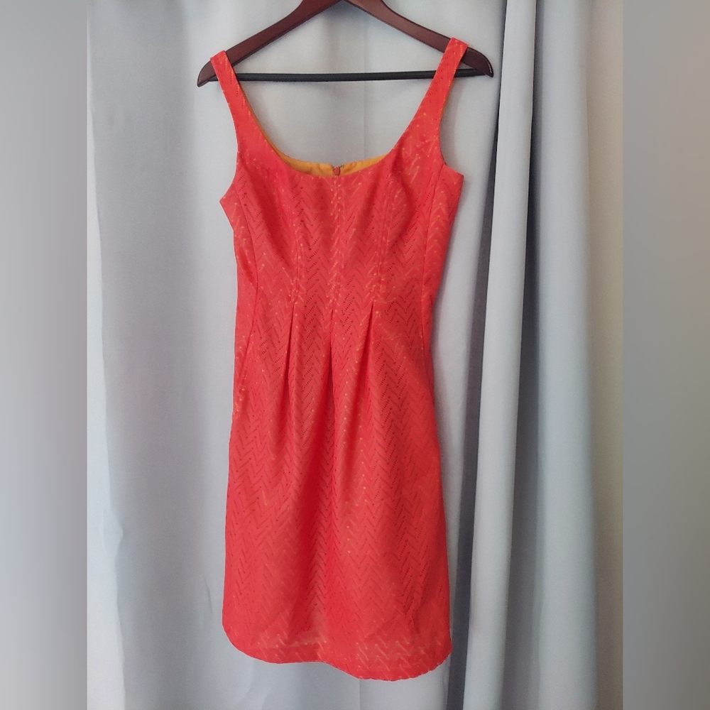 Nine West Vibrant Orange Lace Dress